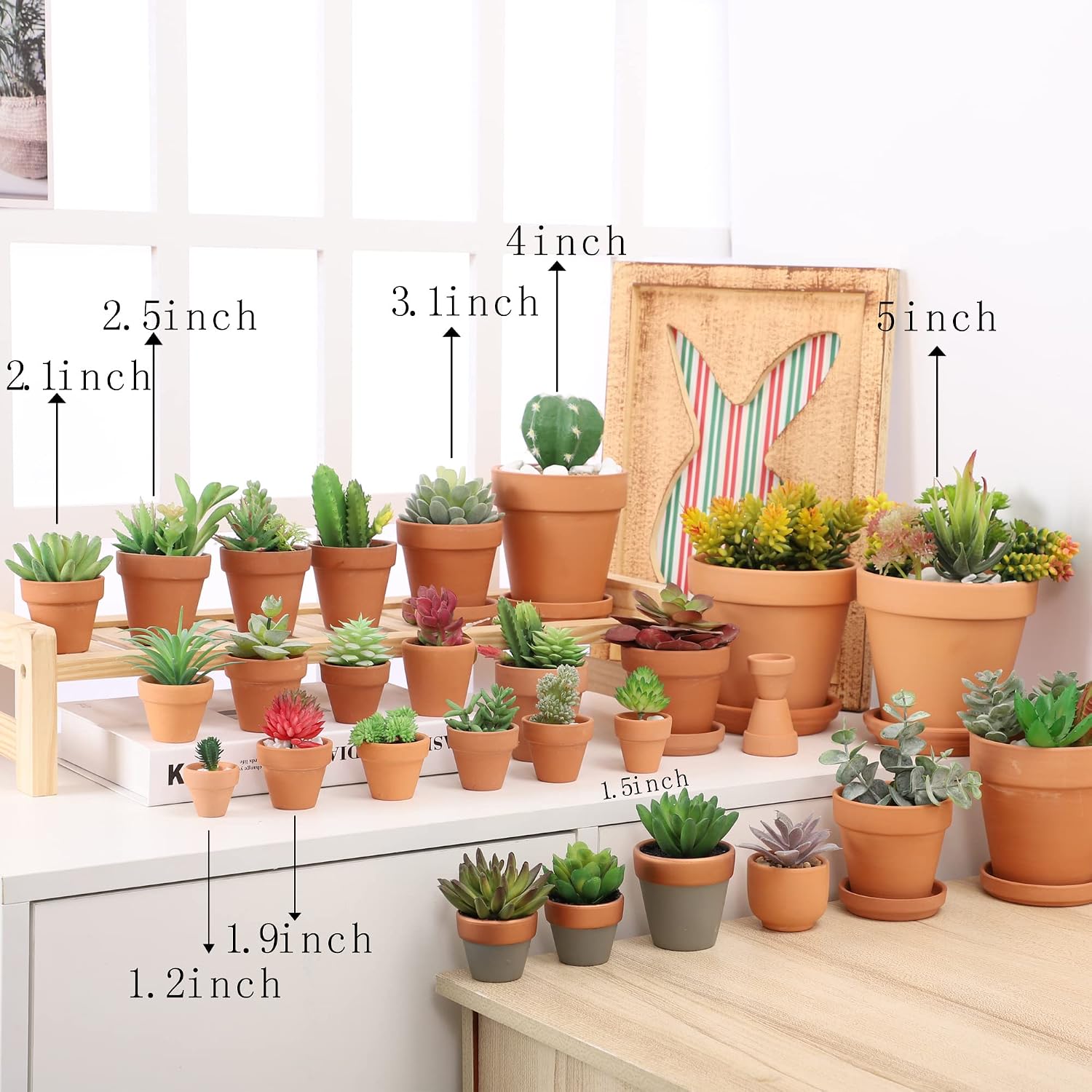 Yishang 1.9 Inch Tiny Terracotta Pots Pack of 72-Small Mini Clay Pots with Drainage Holes Flower Nursery Terra Cotta