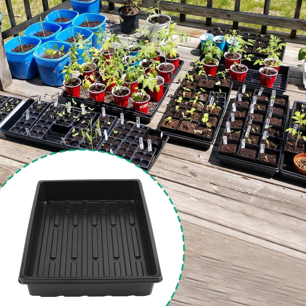 14 Pack Seed Starter Trays 15.3 x 11.4 inches Microgreens Growing Trays with Bottom for Germination, Hydroponic &