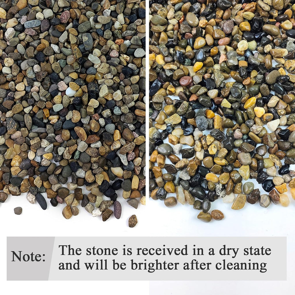 FANTIAN 10 lbs Pea Gravel for Landscaping,1/4 Inch Aquarium Gravel | Decorative Pebbles River Rocks for Fish Tank