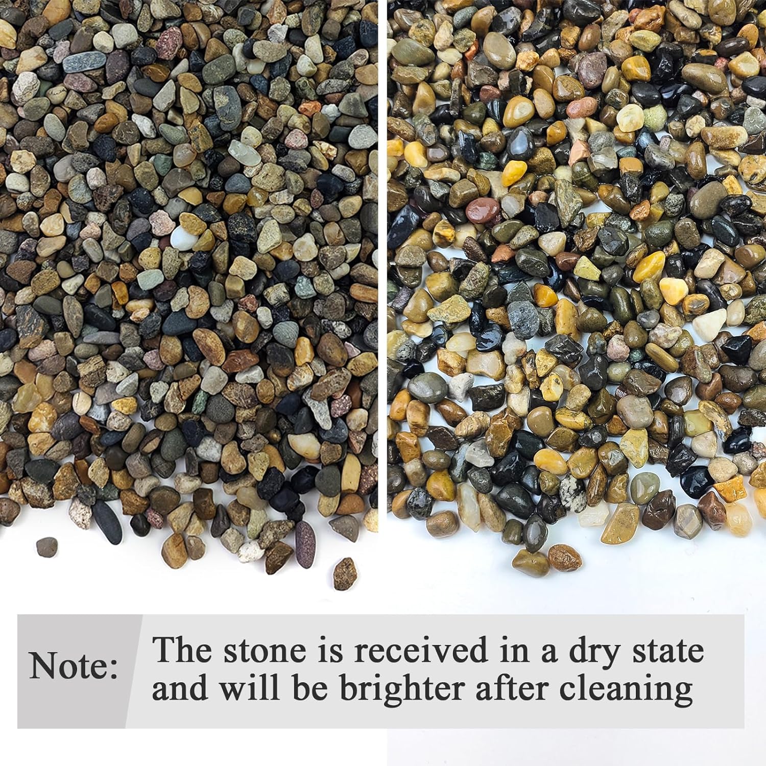 FANTIAN 10 lbs Pea Gravel for Landscaping,1/4 Inch Aquarium Gravel | Decorative Pebbles River Rocks for Fish Tank