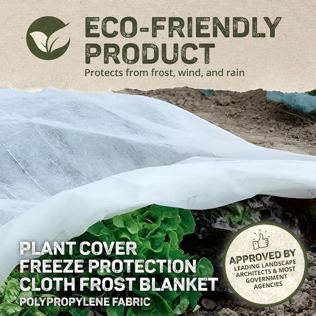 DeWitt Supreme Crop Protection Fabric, 1.5 oz, White, 6' x 50' - Frost & Freeze Blanket for Flowering Annuals