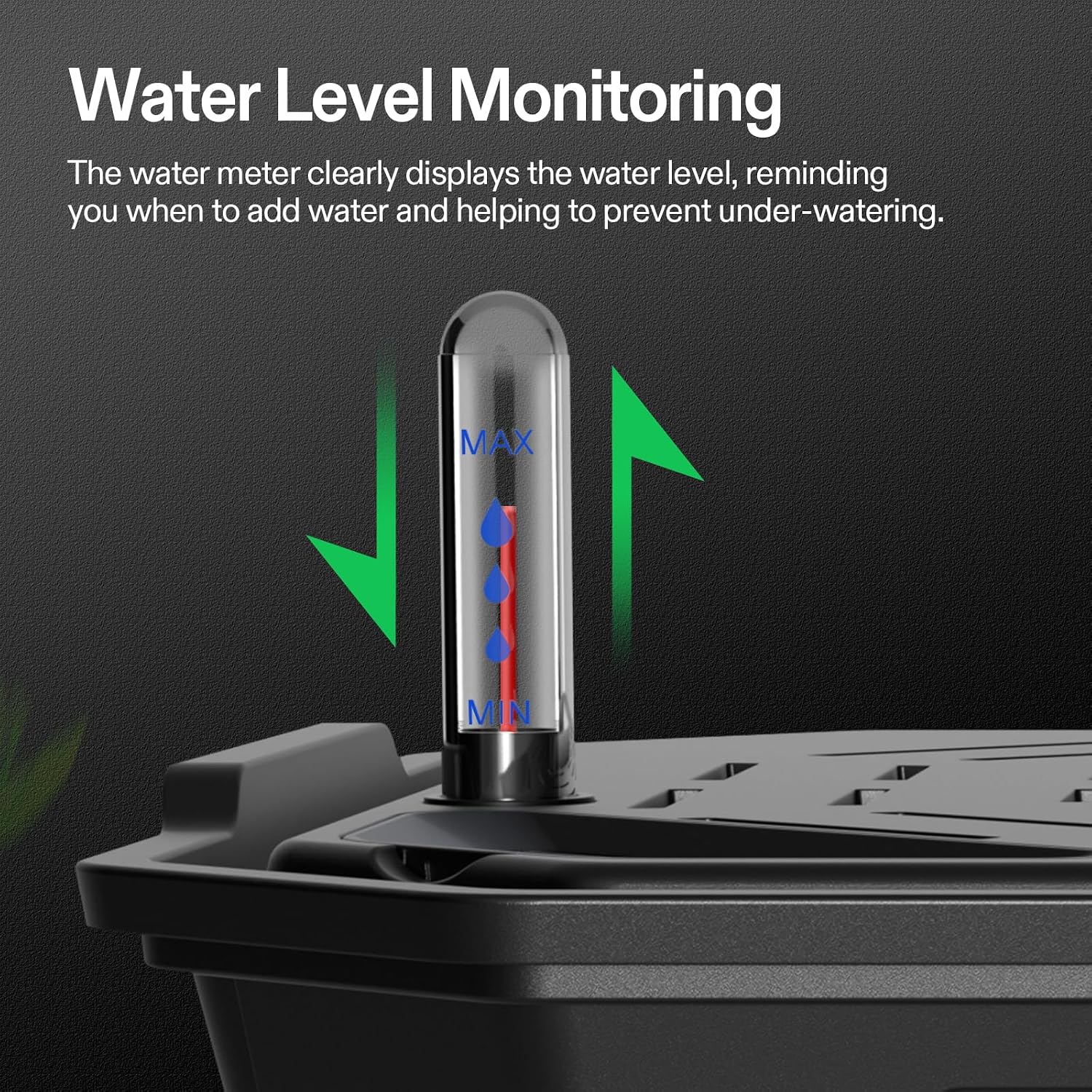 VIVOSUN 4-Pack FlexFeed Self-Watering Pots, Auto Irrigation Fabric Pot Base | Water Meter & Maintenance Window, for Use