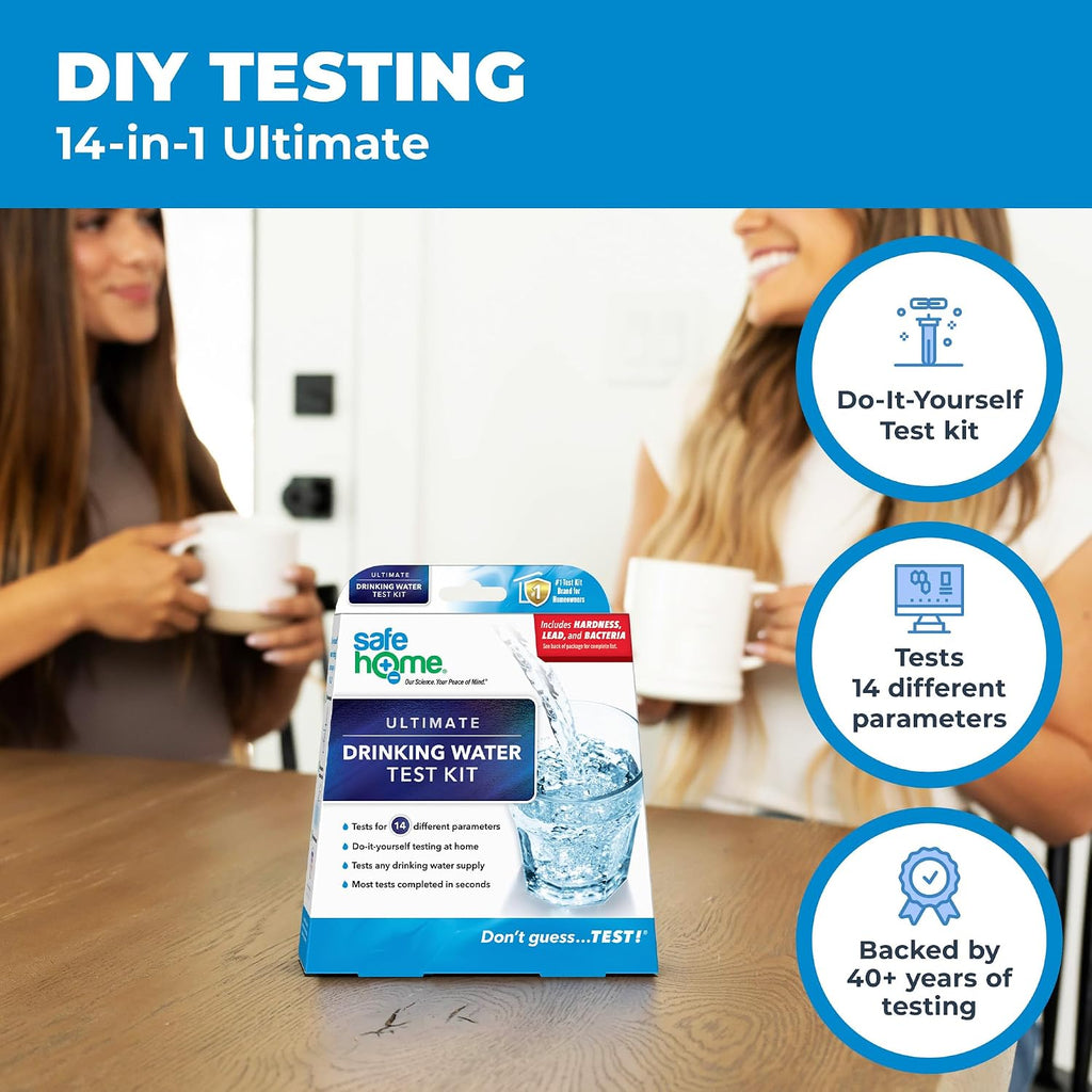 Safe Home® 14-in-1 DIY Ultimate Drinking Water Test Kit – Includes The Selling Lead & Bacteria Test Kits + 12