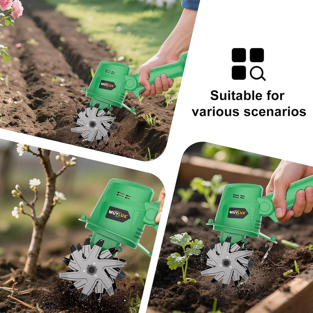 20V Cordless Tiller Cultivator for Gardening, Electric Garden Tiller with Only 1 x 2.0Ah Battery & Charger, Garden