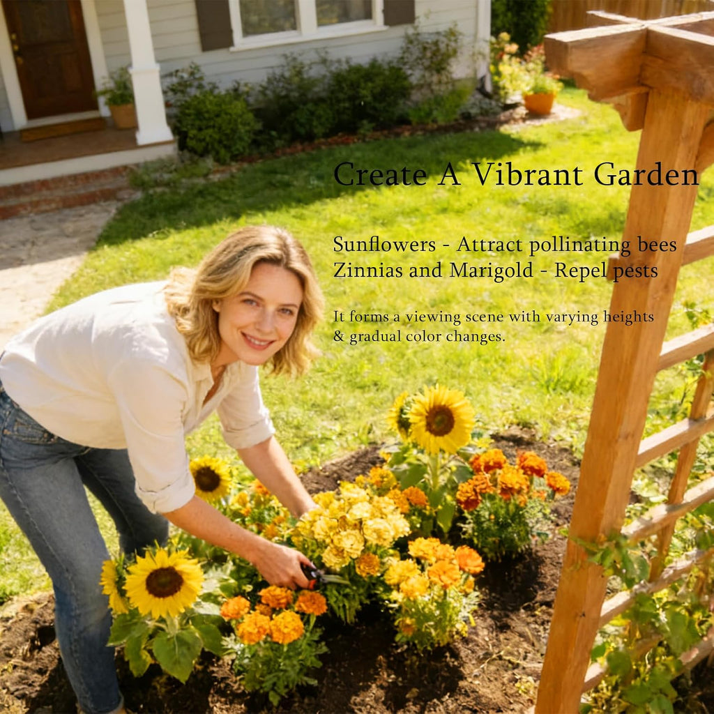 Flower Growing Kits, Windowsill Planting Kit with Planting Bags, Coir Soil & Tools Indoor Gardening Starter Kit with