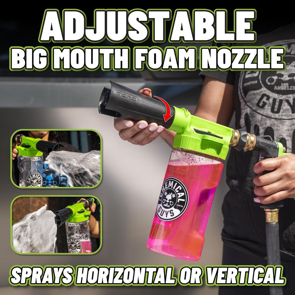 Chemical Guys, TORQ Foam Blaster 6 Cannon, Garden Hose Attachment for Cars | Sprays thick clinging suds straight off