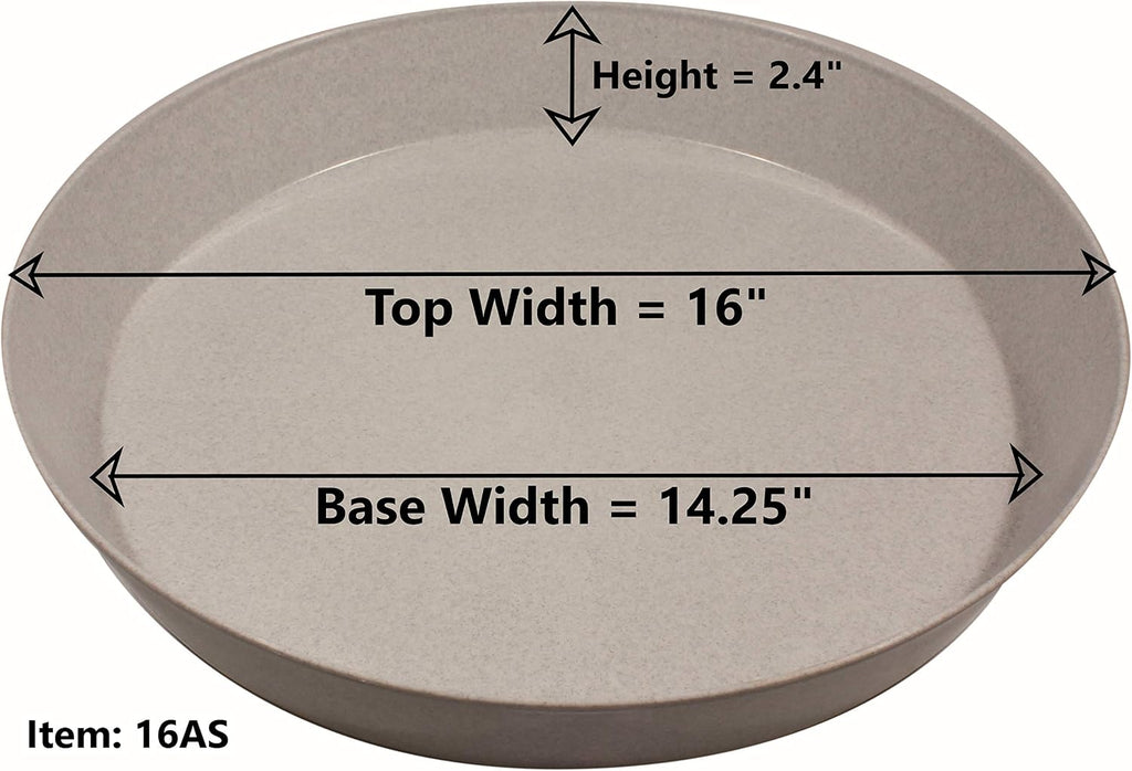 Saucers, 16in, Black 2 Pack | 14.25in Base, Case of 2