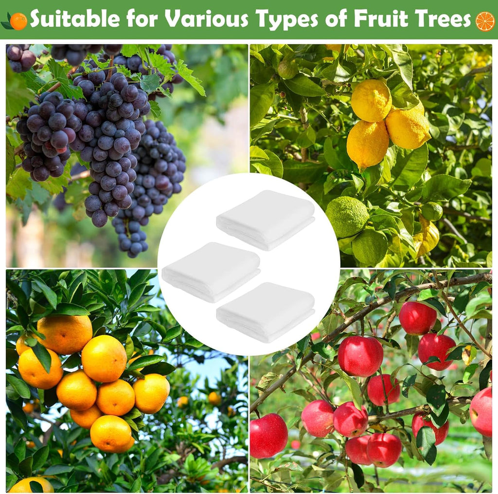10x10 FT Fruit Trees Netting,3Pcs Large Tree Nets for Fruit Trees | Plant Garden Insect Bird Netting with Zipper, Pest