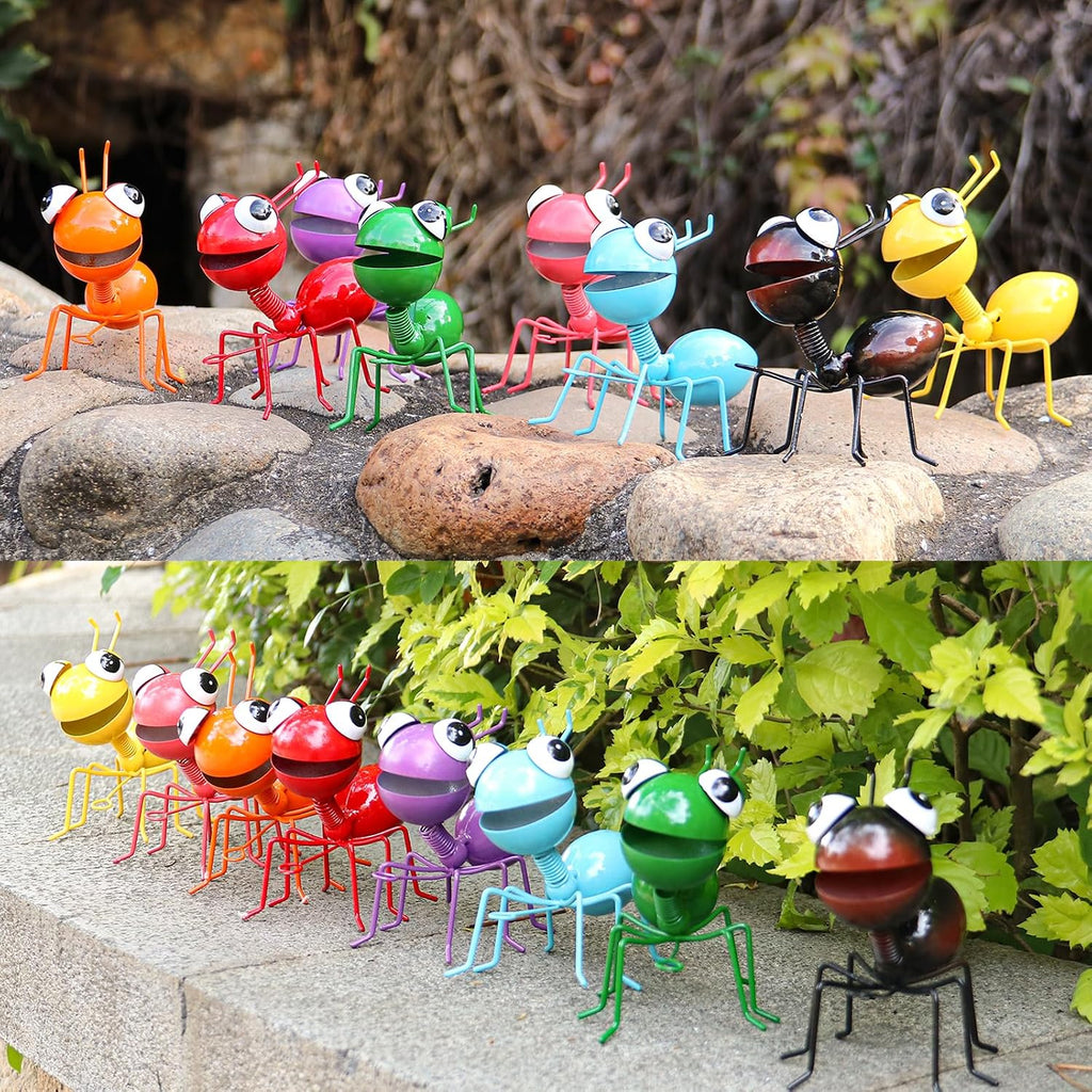 Cruis Cuka Metal Yard Art Garden Decor for Outside Cute Ants Yard Decorations Outdoor Lawn Ornaments Backyard Gifts for