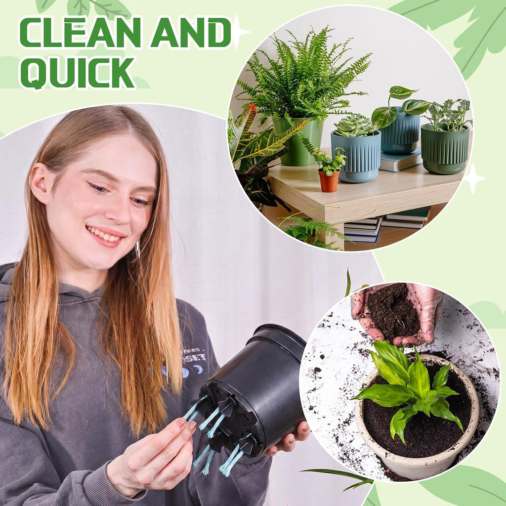 40 Pack Self Watering Spikes for Indoor Outdoor Plants Automatic Plant Watering Stakes with Absorbent Cotton Rope and