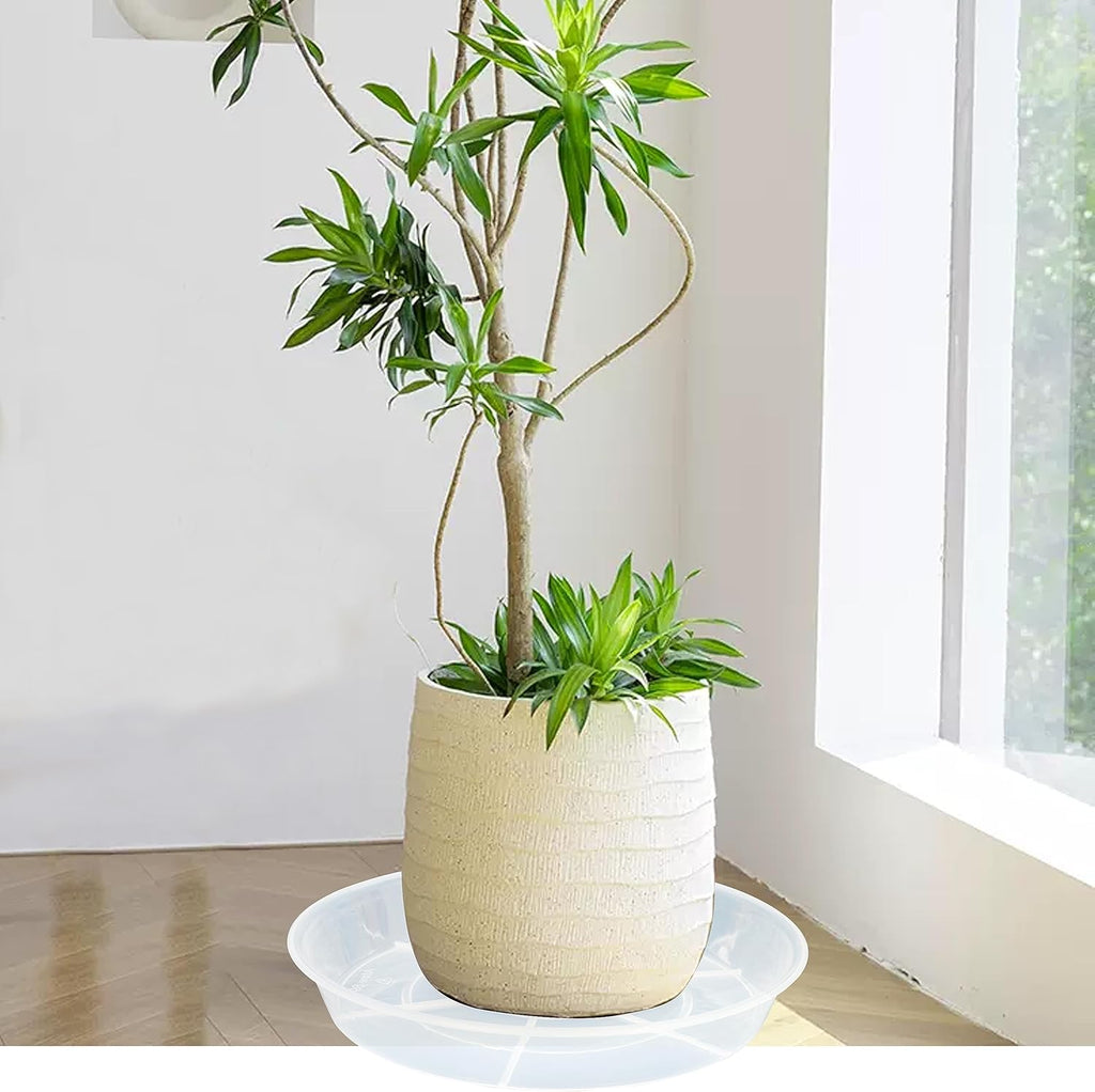 2 Pack Plant Saucer Drip Tray 17 inch, Large Heavy Sturdy Plastic Planter Flower Pot Saucers for Indoor Outdoor Garden