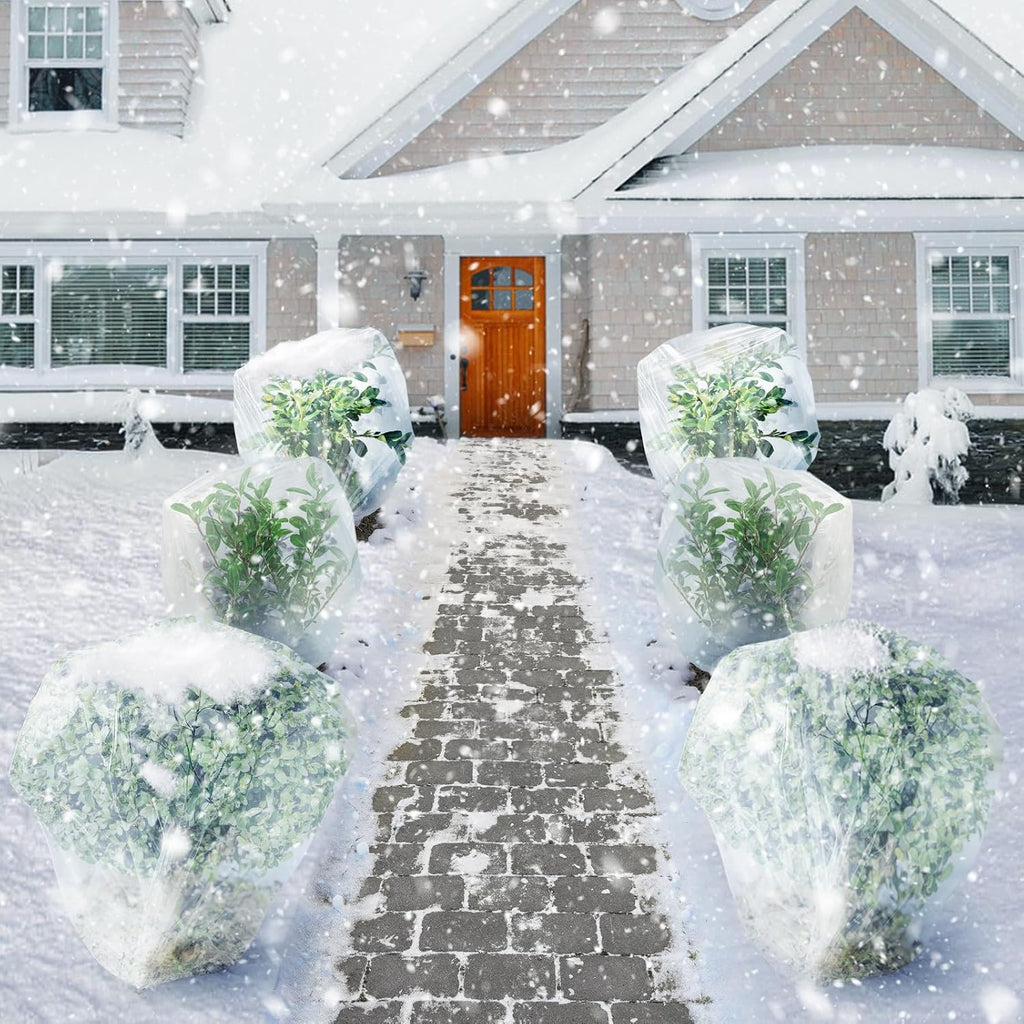 Greenhouse Cover Plastic Sheeting - 10 x 50 ft Plant Covers Freeze Protection, Frost Cloths for Outdoor Plants, Clear