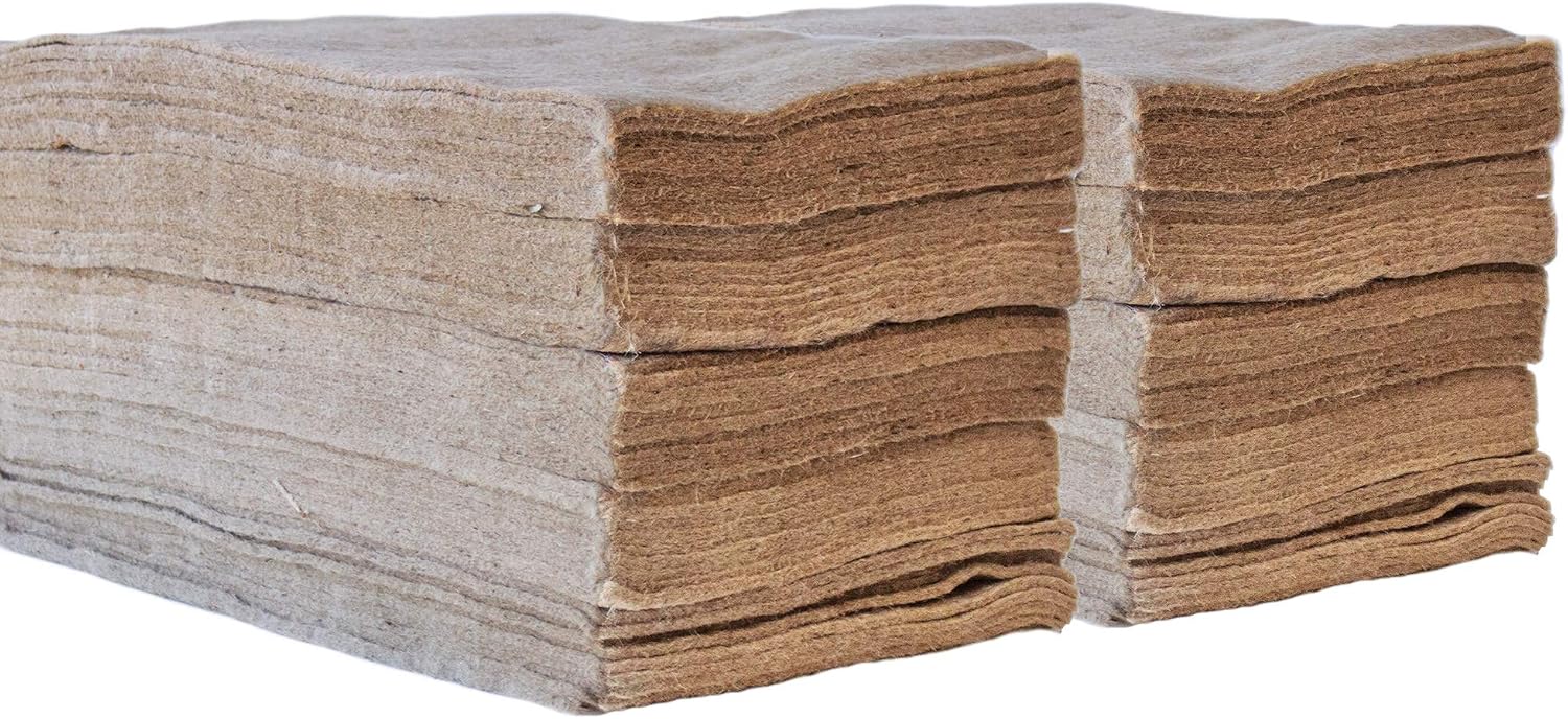 Handy Pantry Pro Micro Jute Microgreens Grow Mats—10x20 Inches | 020 Growing Trays - Pack of 100 Pads - Hydroponic Grow