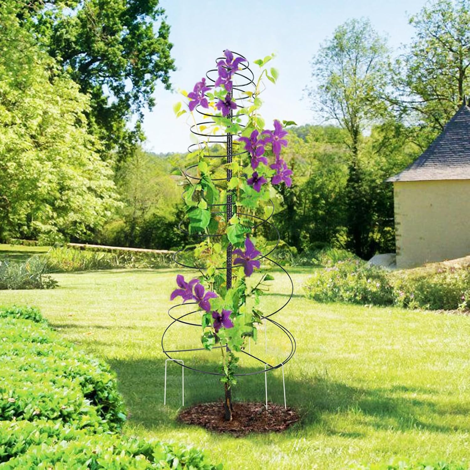 Trellis for Climbing Plants Outdoor,2 Pack Plants Trellis 44 inch Support Metal Garden Trellis for Plants Flowers Light