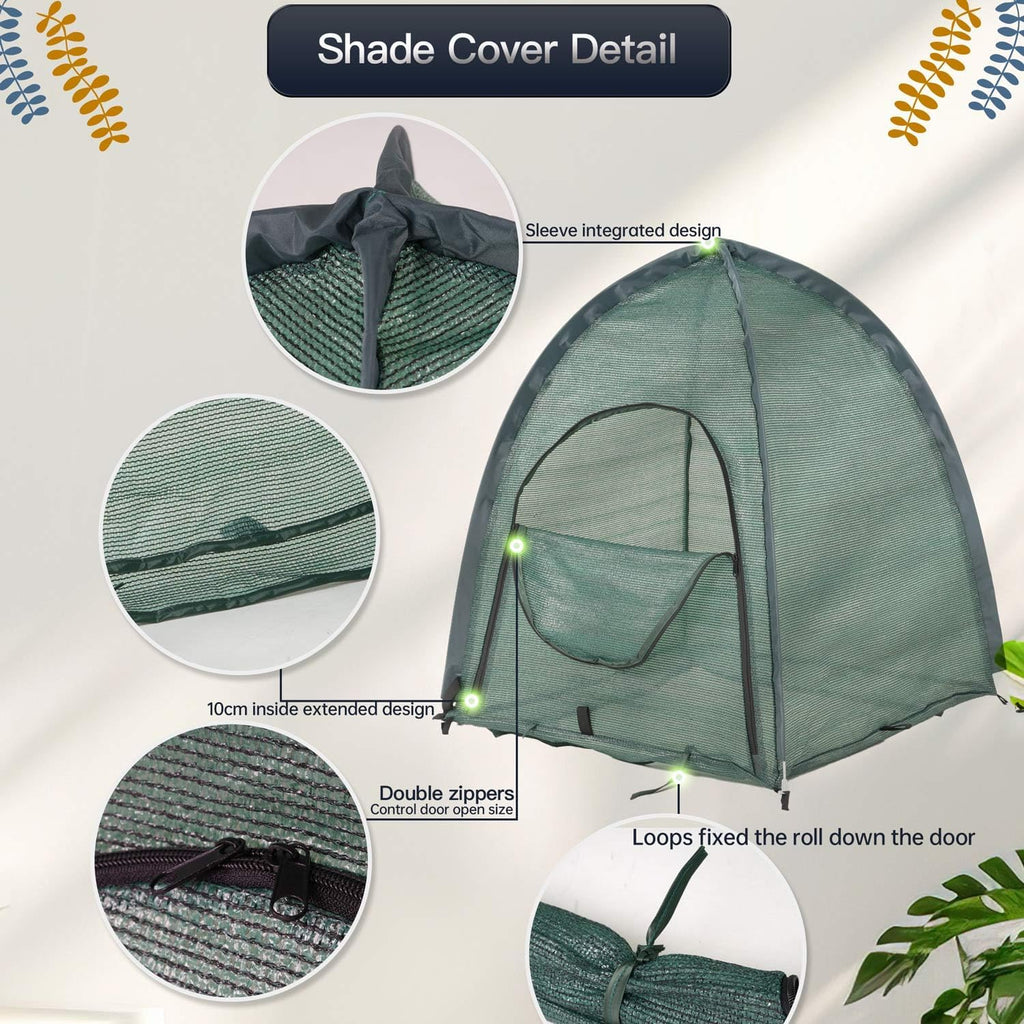 2pack Pop up Plant Sunshade Cloth,Plant Sun Shade Net for Flower UV Resistant Pest Guard Cover for Outdoor Gardens