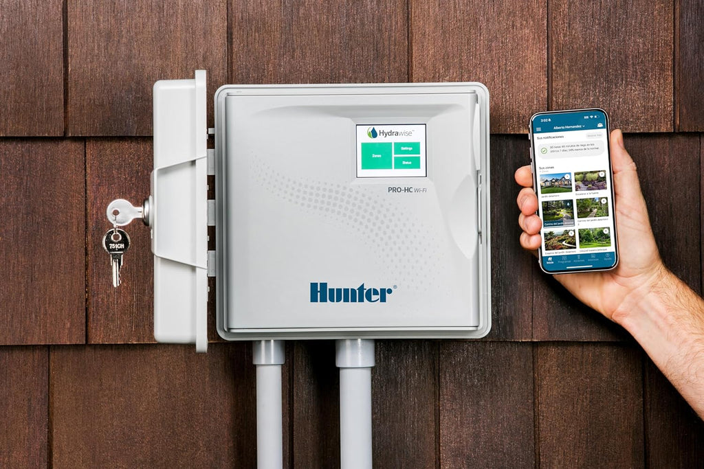 Hunter PRO-HC WiFi Sprinkler Controller, 6 Zone Smart Irrigation Timer | Indoor/Outdoor 6 station smart irrigation