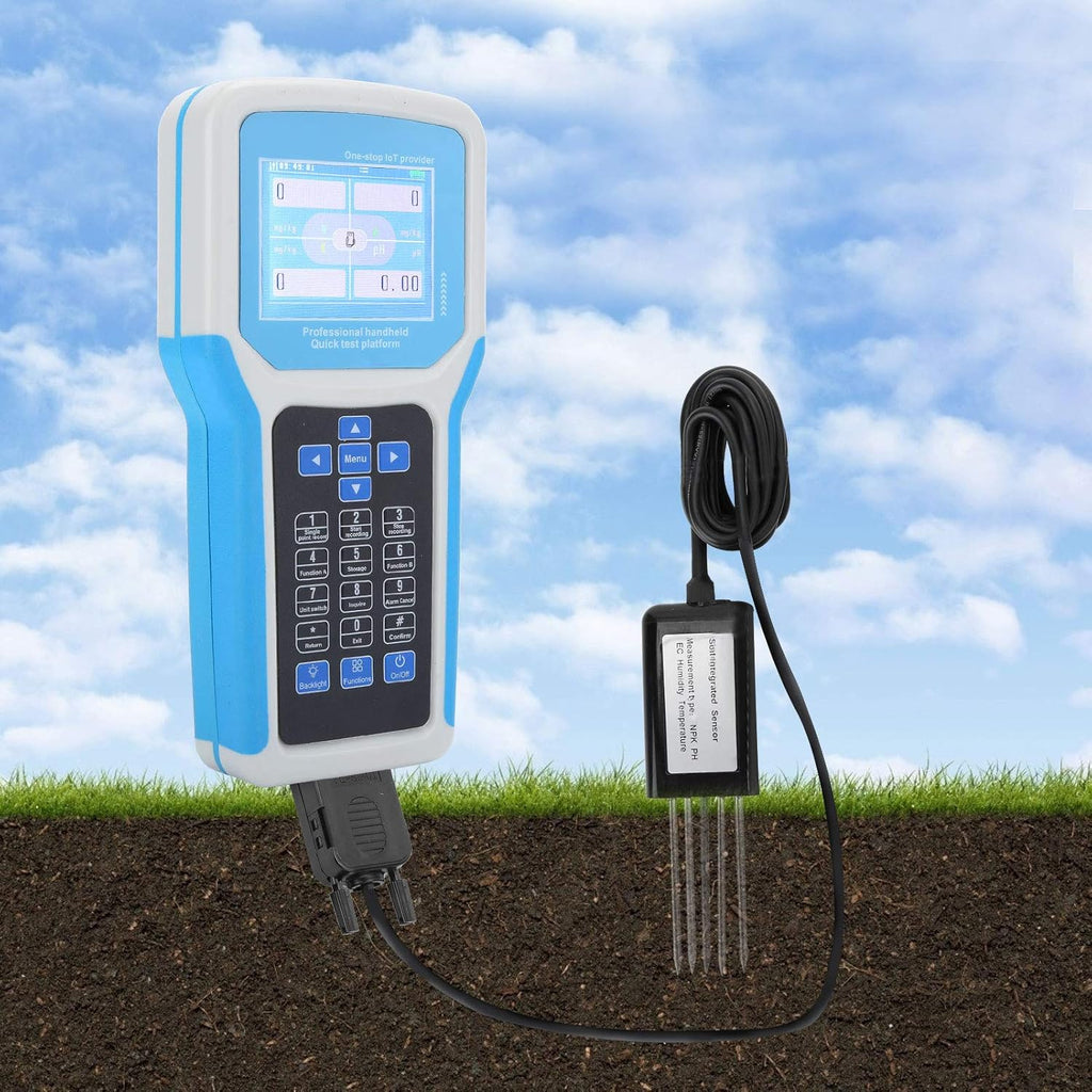 Soil Tester, 7-in-1 2.8in LCD Display High Sensitivity Handheld Soil PH Meter Kit Soil Temperature Humidity