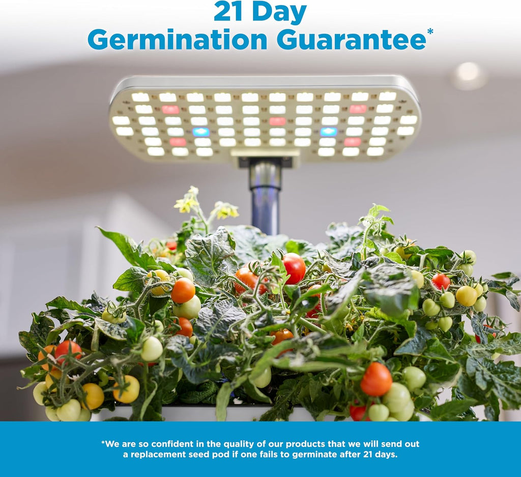 AeroGarden Harvest Lite, Cream | Soil-free Indoor Hydroponic Garden with LED Grow Light for Year-Round Gardening of up