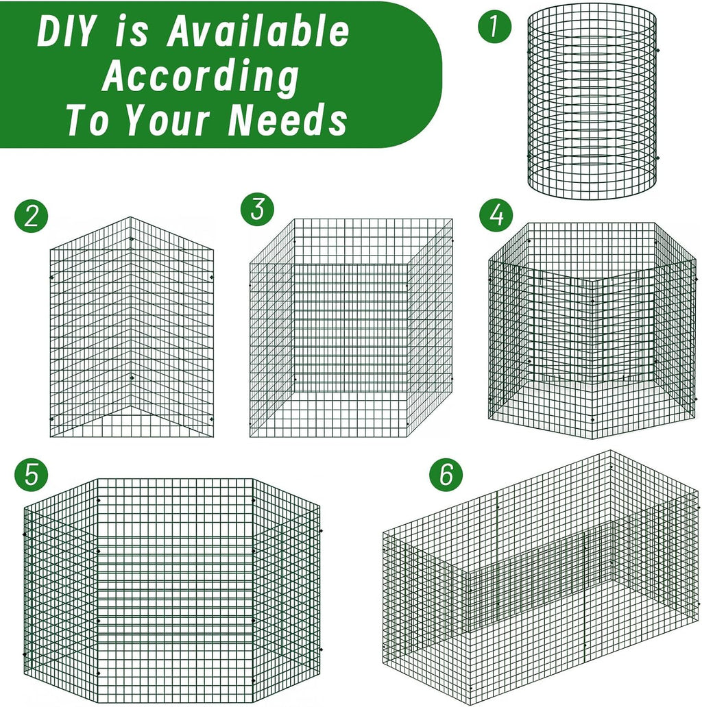 Plant Protectors from Animals - DIY Reusable Plant Cages for Outdoor Plants, Square Mesh Plant Covers Kits, 12"x12"