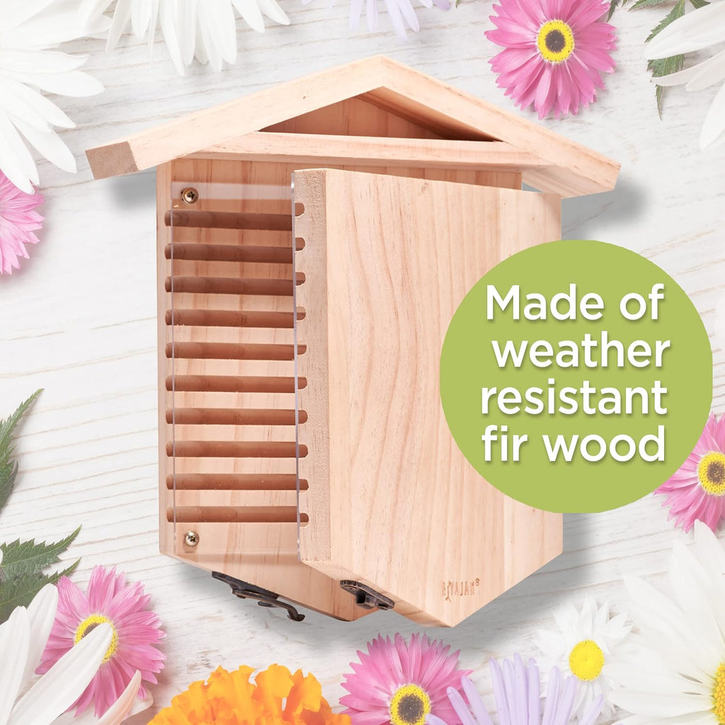 Rivajam Native Bee Observatory | Mason Bee Houses for Pollinating Bees | Pollinator Bee Houses for the Garden Lover