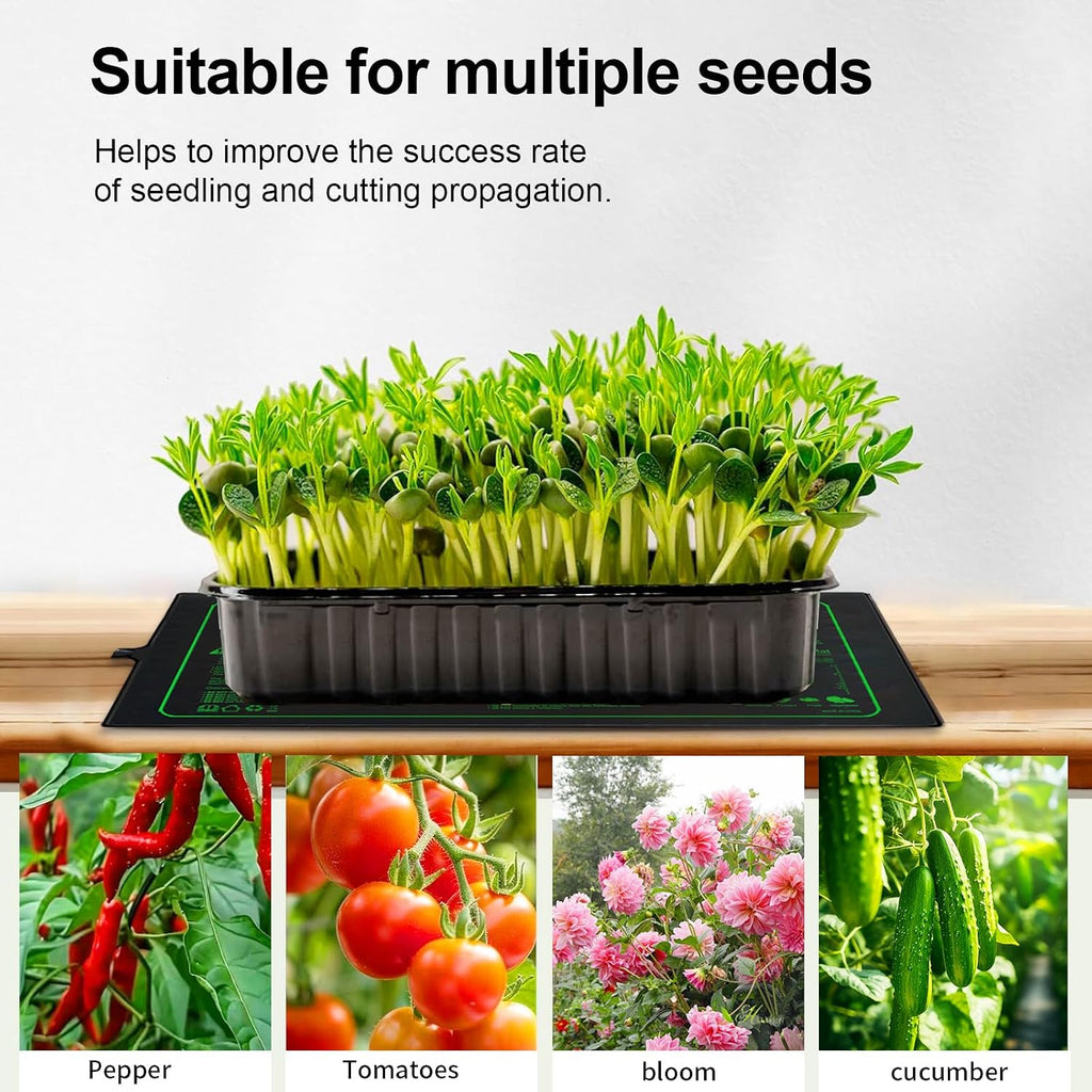 20"x20" Durable Seedling Heat Mat for Seed Starting and Germination | Waterproof Warm Hydroponic Heating Pad with ETL