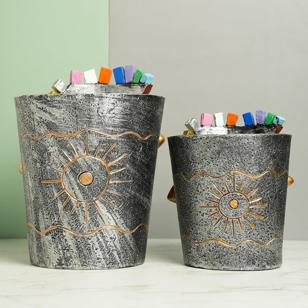 Picasso Face Planter Pots Abstract Art Colorful Flower Vase with Drainage Hole Unique Head Flower Pots for Home Balcony