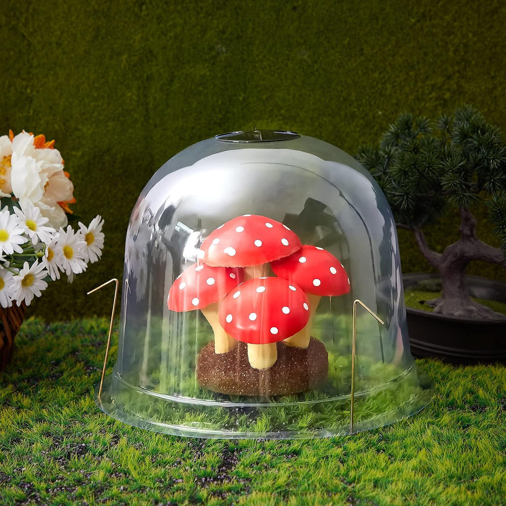20 Pack Garden Cloche Plant Dome 10.2" D x 8.3" H Plant Cover Plastic Humidity Dome Reusable Protector Mini Greenhouse
