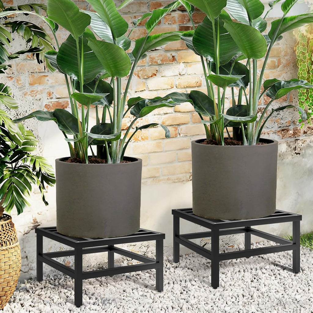 Plant Stand Indoor Outdoor, 18 Inch Heavy Duty Plant Stands Riser Metal Pedestal Stand for Large Flower Pot, Wrought
