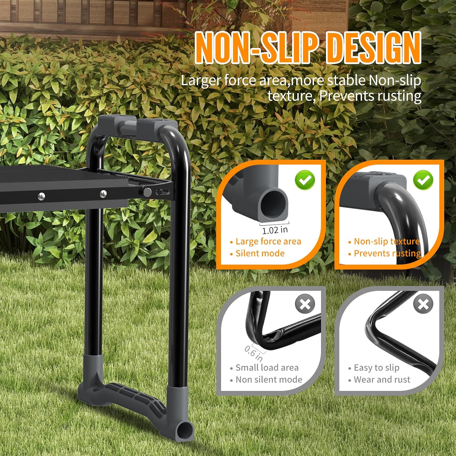 CZZXI Garden Kneeler and Seat, Wider and Thicker Kneeling Pad | Heavy Duty Gardening Stool with Gardening Tool Pouch