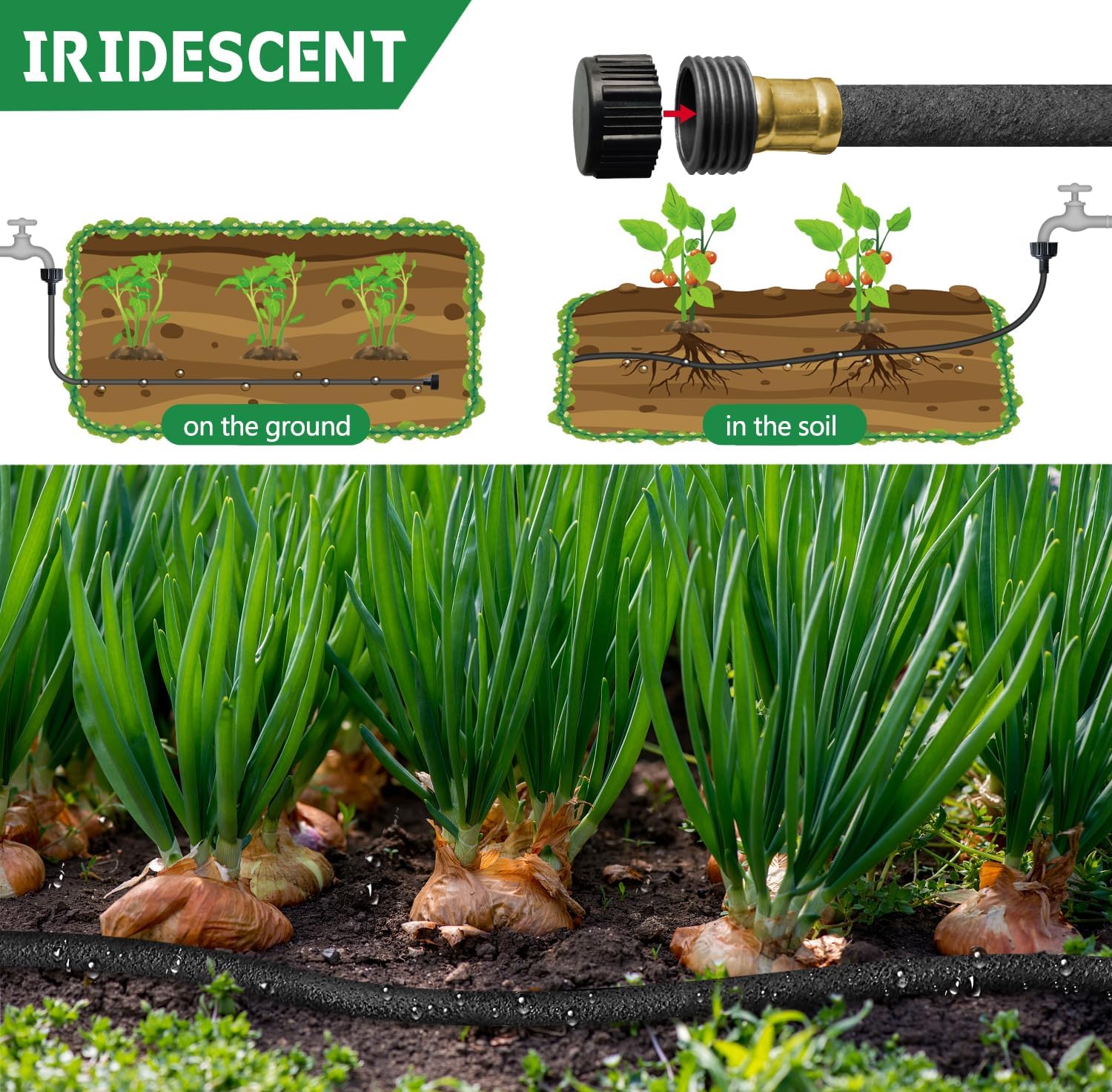 4-Pack Soaker Hose for Garden 10 Ft, Short Soaker Hoses 40 Ft, Rubber Garden Hose for Watering, Heavy Duty Drip