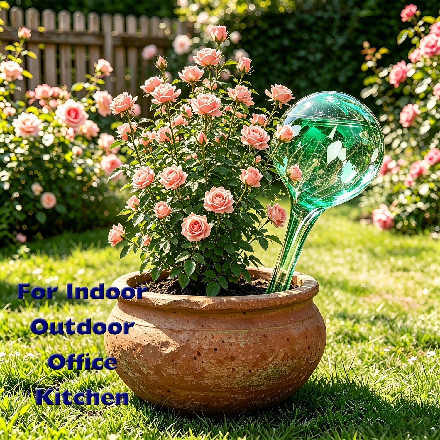 Self Watering Globes for Plant, Large Glass Outdoor Plant Watering Devices | Plant Self Watering Bulb for Vacation
