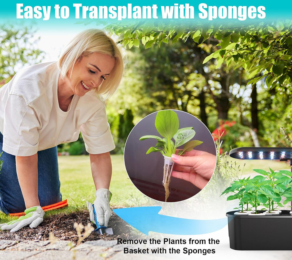 Replacement for Aerogarden Pods Hydroponic Accessories 103 Pcs | Seed Pods Kit with 25 Grow Sponges, 25 Grow Baskets