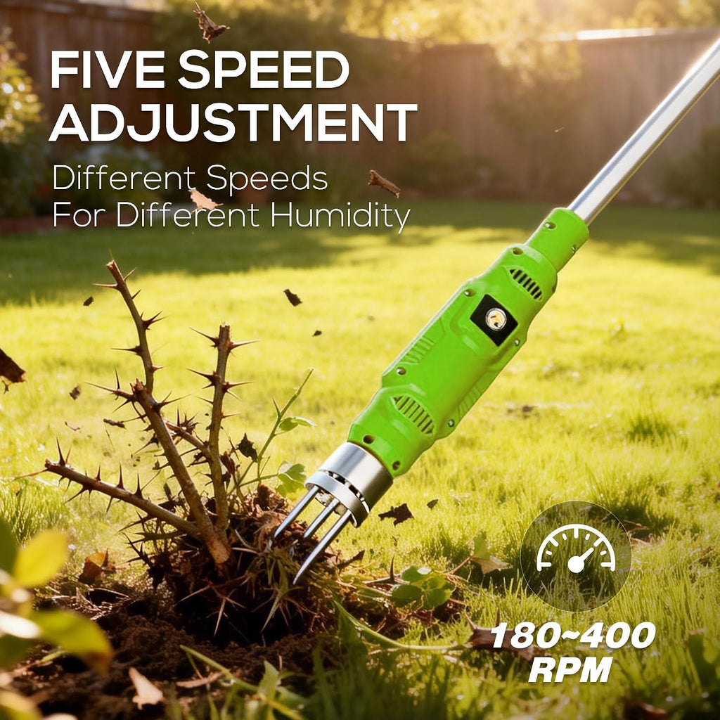 LITEKON Electric Cordless Weed Puller Tool, 20V Battery Powered Stand Up Weeder with 2.0Ah Battery & Fast Charger