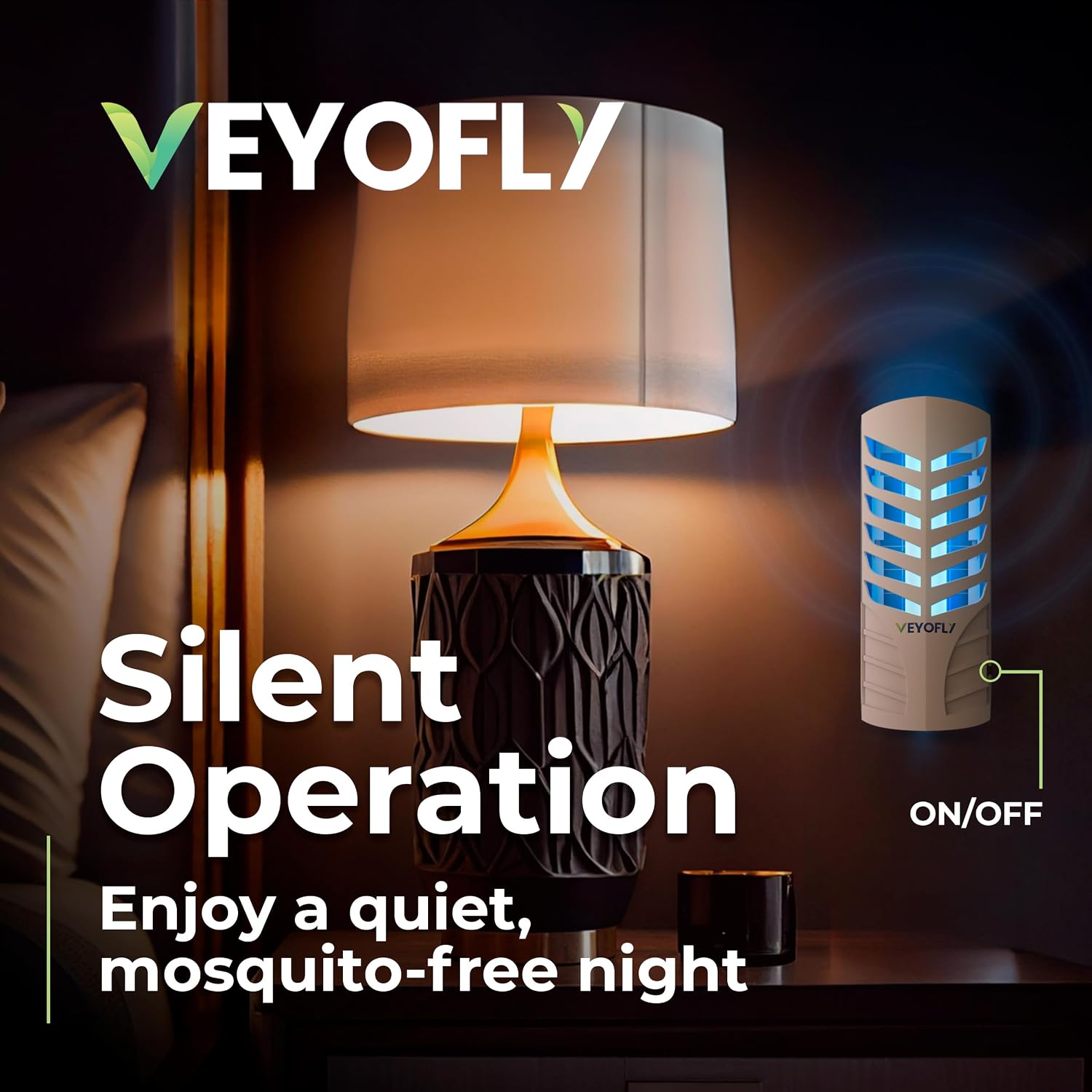 VEYOFLY Fruit Fly Traps Indoor Plug-in UV, Gnat Trap, 4 Device + 12 Refills | UV light attracts insects to glue cards