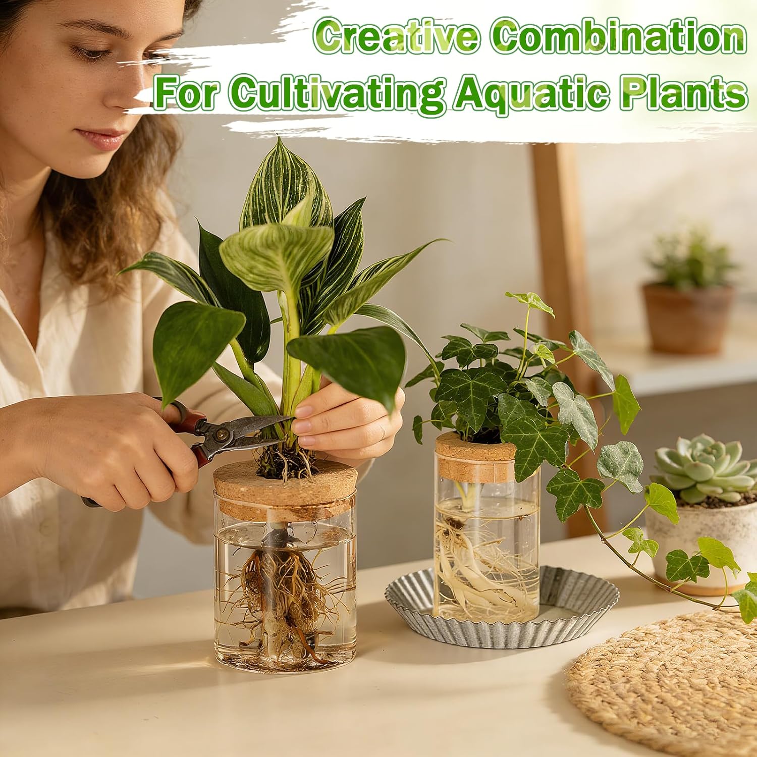 12 Pack Plant Propagation Station with Hole Lid Plant Propagation Jars Plants Plastic Propagations Stations Planter