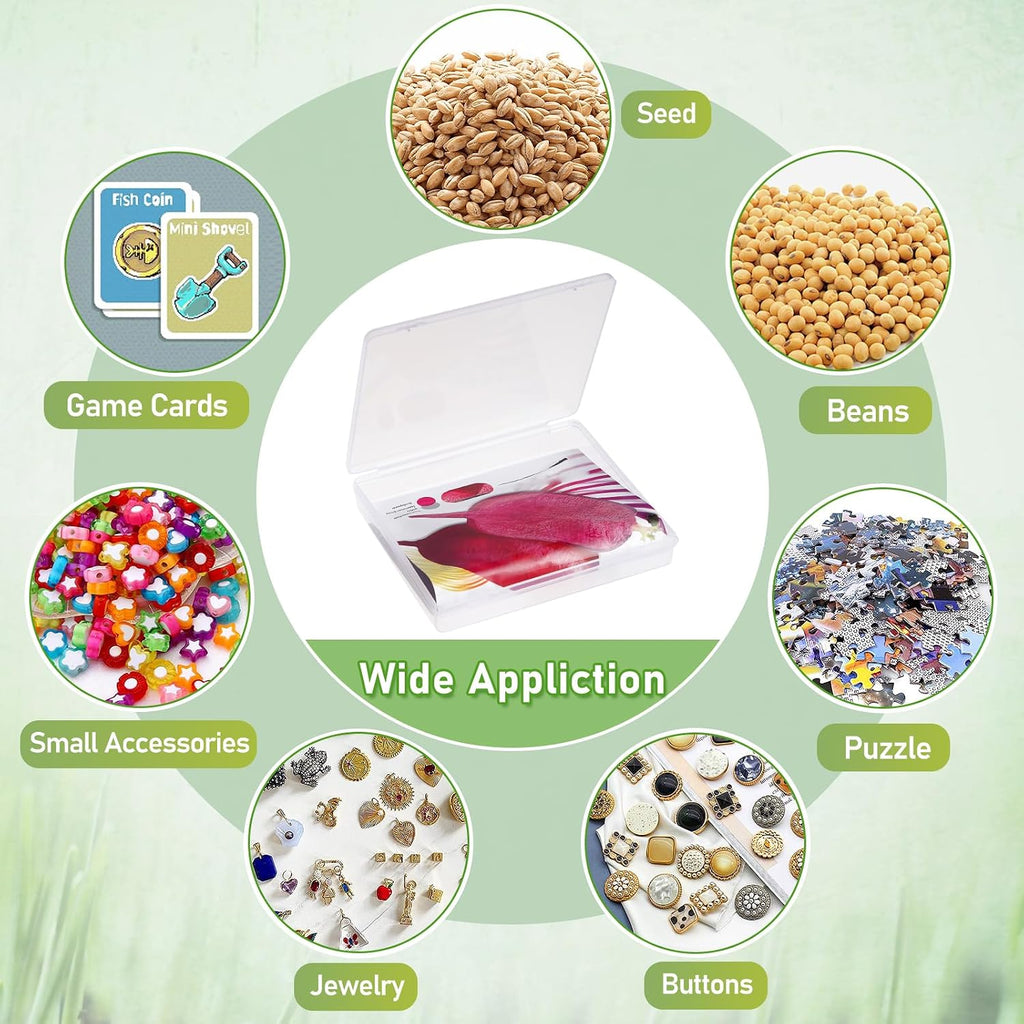 24 Slots Seed Storage Organizer Box with Dual Zipper Bag | 100 Pcs Seed Sealed Bag and 80 Pcs Label Stickers,Seed
