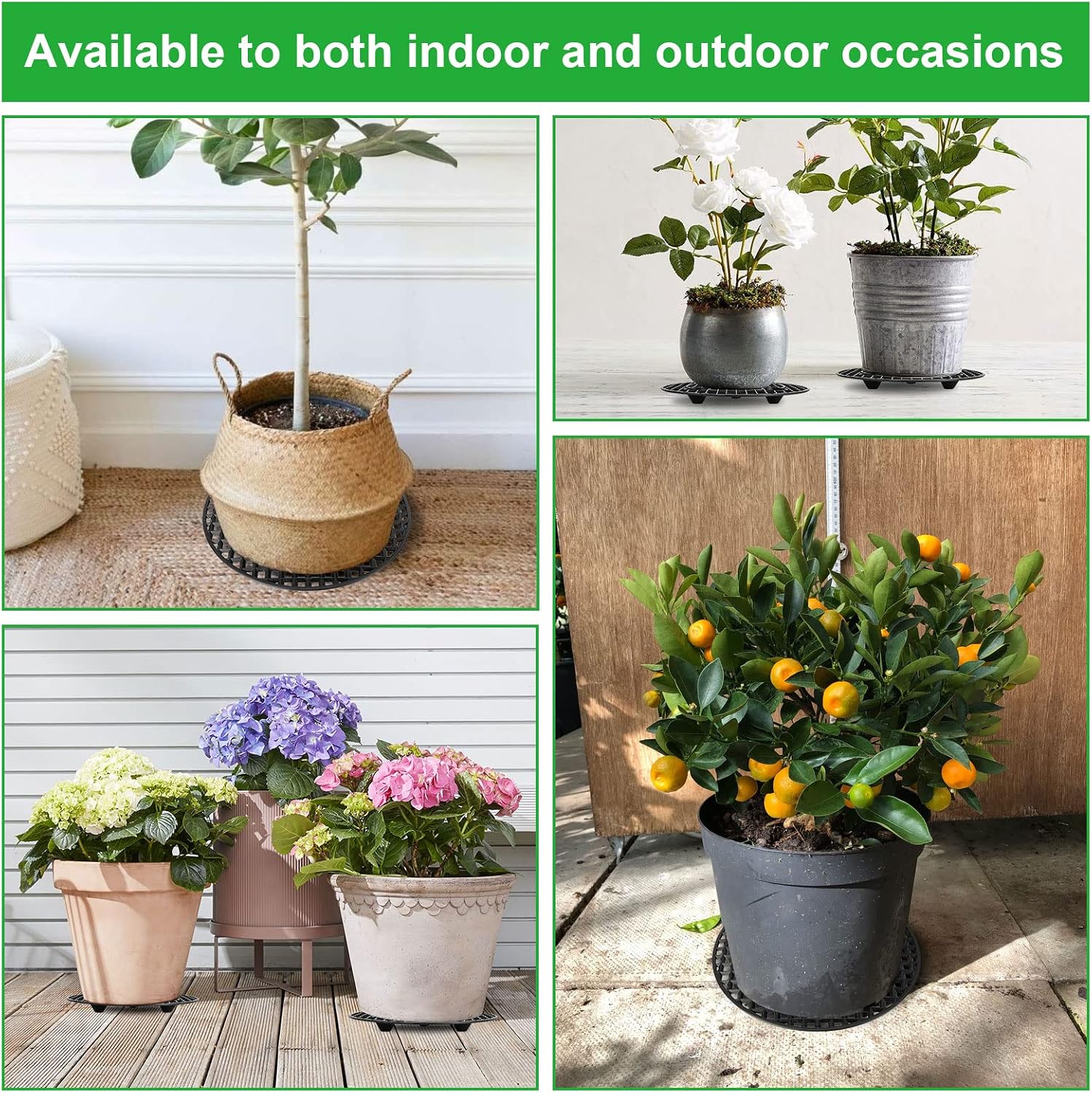 12 Pieces 12 Inch Plant Riser for Pots Indoor, Heavy Duty Plant Stands, Plant Level Pot Elevator for Indoor Outdoor