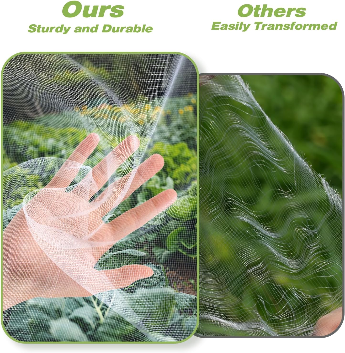 Ultra Fine Garden Netting,10'x49' Plant Netting Pest Barrier for Garden Protection Row Cover Raised Bed Screen Mesh