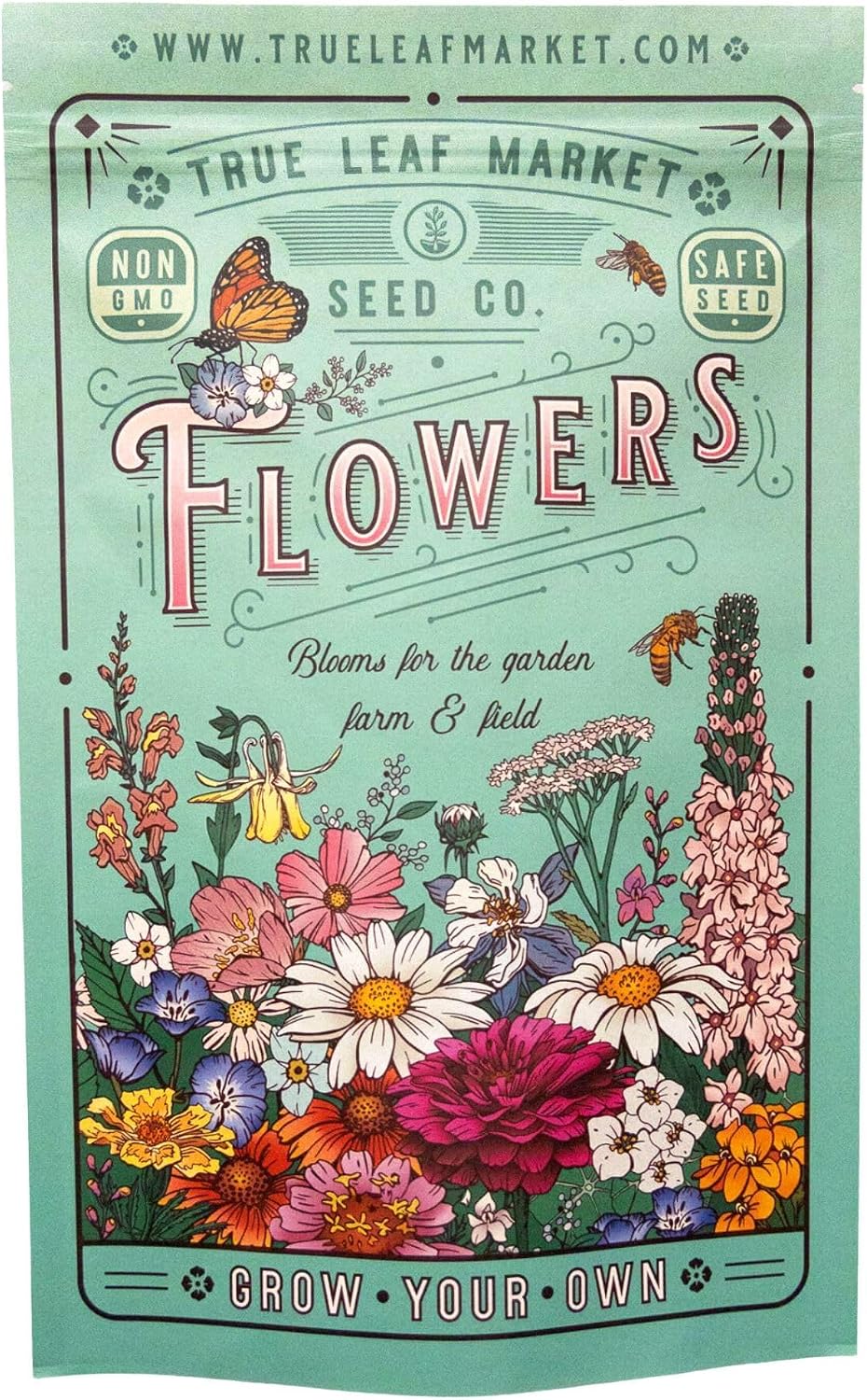 Mountain Valley Seed Co All Annual Wildflower Mix Seeds for Planting 4 Oz | ~4,000+ Seeds - Bulk Wildflower Seed - 21