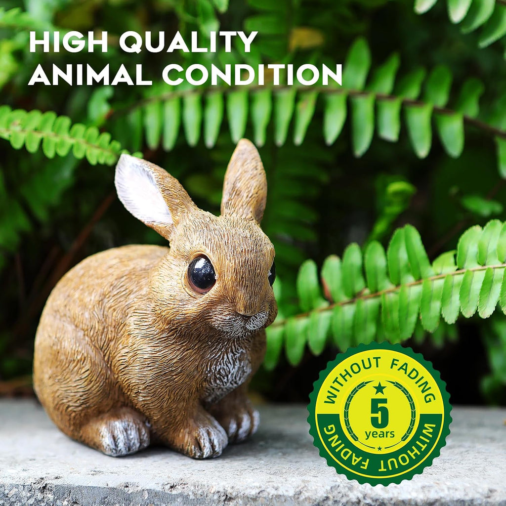 Bunny Decor Set of 3 Resin Easter Garden Statues Outdoor Indoor Home Yard | Easter Rabbit Figurines for Flower Bed