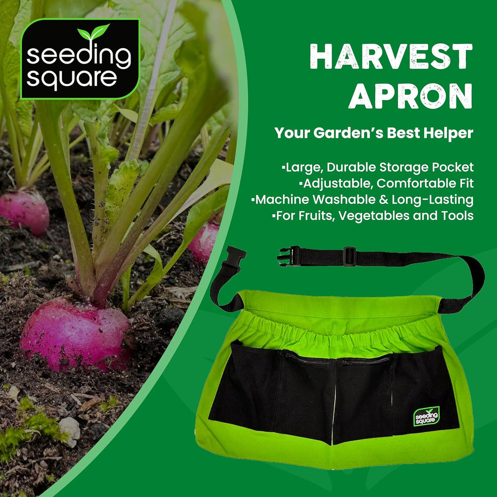 Harvest Apron Hands-Free Gardening Apron for Fruits, Vegetables, Tools – Adjustable, Durable, Washable