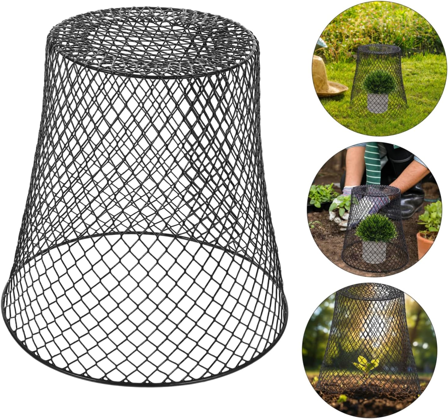 GANAZONO 4pcs Plant Protector Mesh for Flowerpots Reusable Garden Cage Protective Design for Plant Growth and Outdoor