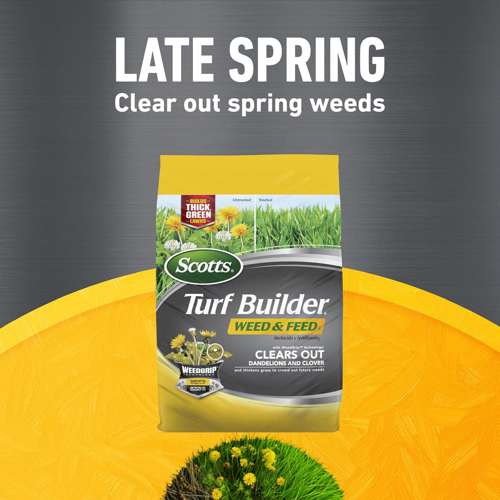 Scotts Turf Builder 3-Bag Lawn Care Bundle for Large, Northern Lawns | 3 Bag Bundle with Scotts Turf Builder Weed &