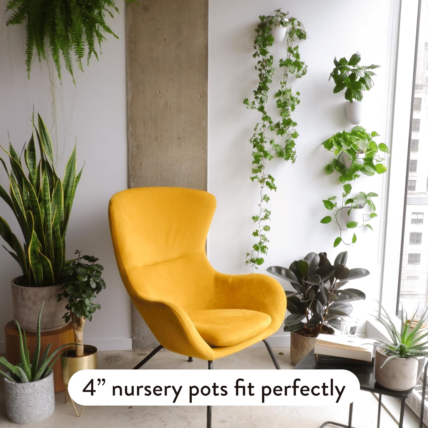 Make Good PlantPod Luxe - Self-Watering Wall Planters (Set of 6) - Easy to Water and Install - Lightweight - Design