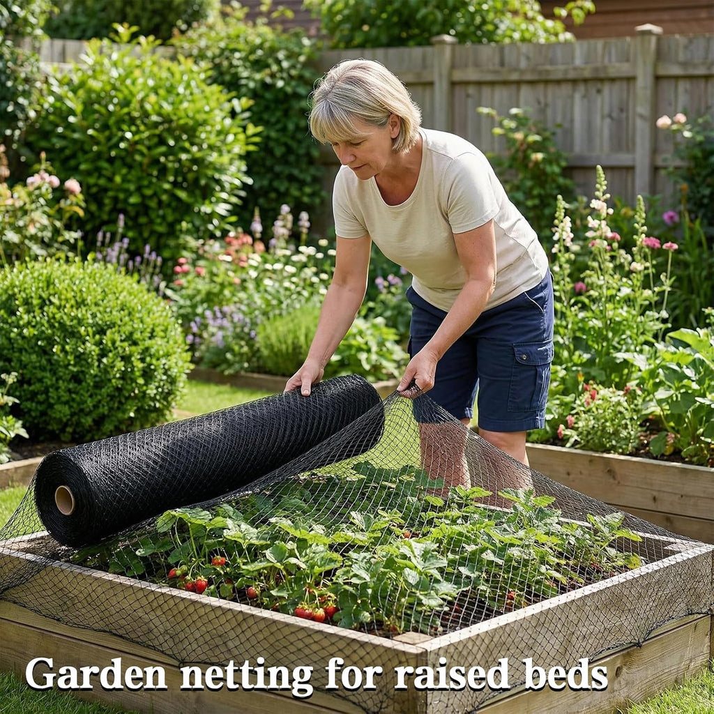 7.5 x 100 FT Bird Netting,1/2" Mesh Garden Netting,100PCS Zip Tie | Heavy Duty Bird Net Poultry Netting Fence for
