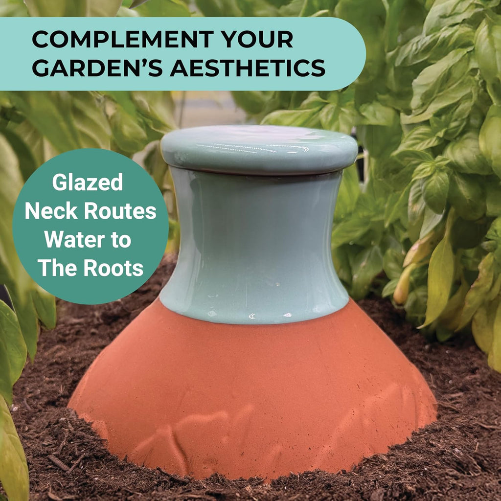 Olla for Watering Plants 160oz 1.25 Gallon XXL OYA Irrigation Clay Water Pot Self Watering Terracotta Pot