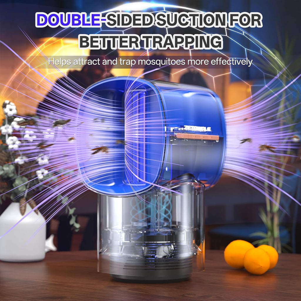 Fruit Fly Traps for Indoors, Gnat and Insects Catcher for House with UV Light, Heat Lure, Fan Suction, Ideal for