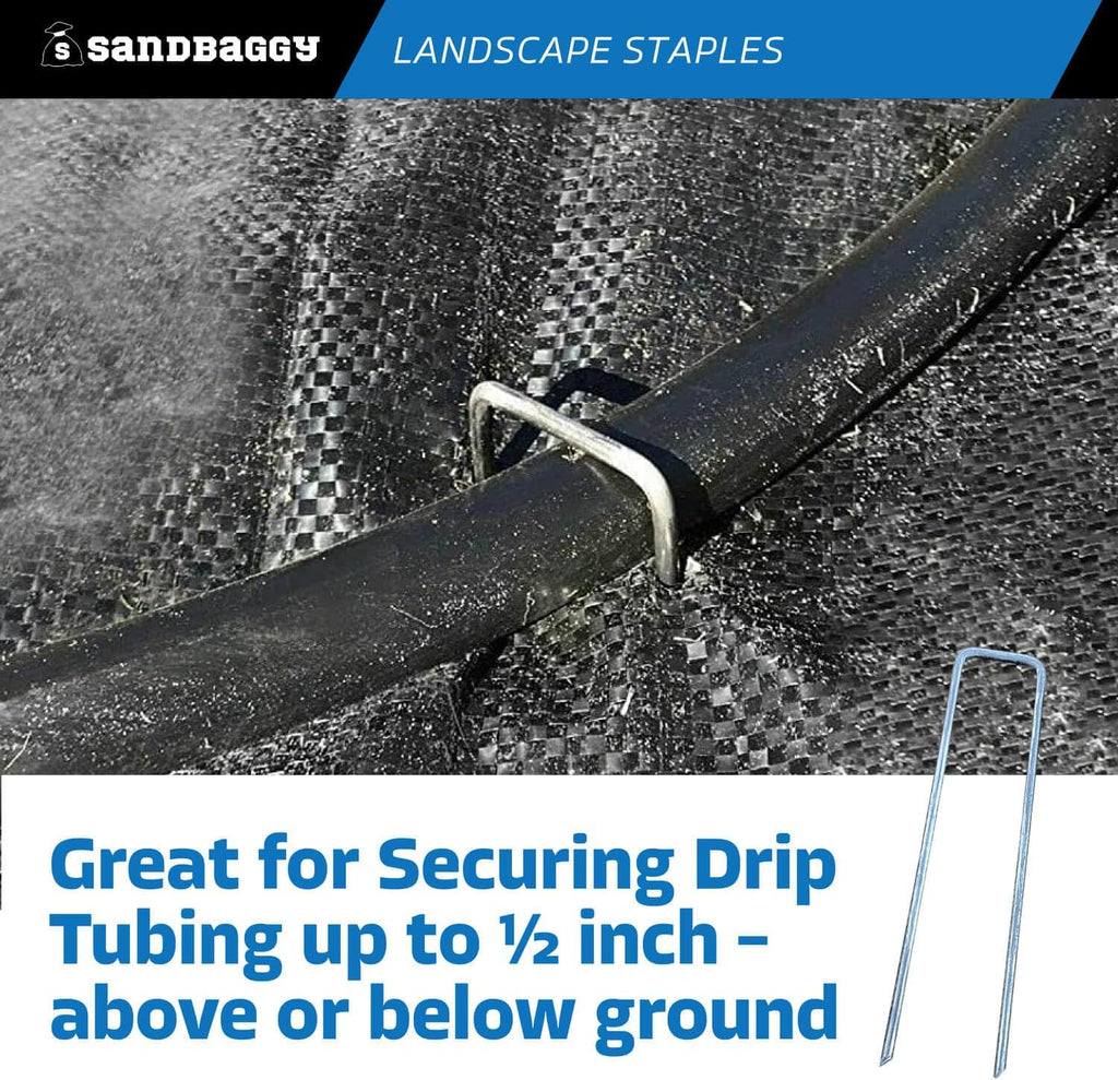Sandbaggy 6 inch Landscape Sod Staples (8 Gauge Steel) | Great for Hard & Rocky Soil | 40% Thicker Than Standard 11