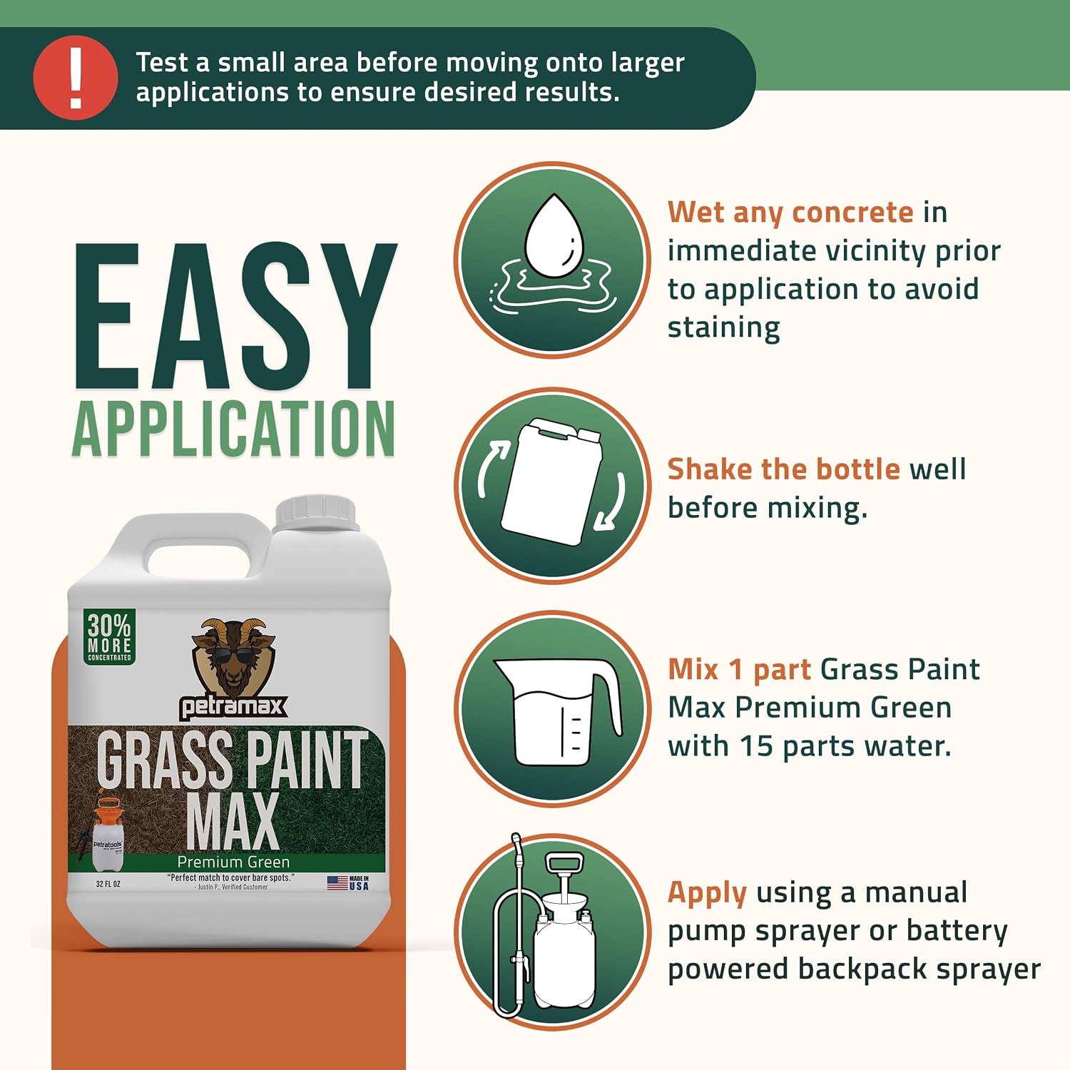 PetraMax Green Grass Paint for Lawn Dye - Maintain Turf or Green Grass, Spray Paint for Lawn & Shrubs Easy Spray, Pairs