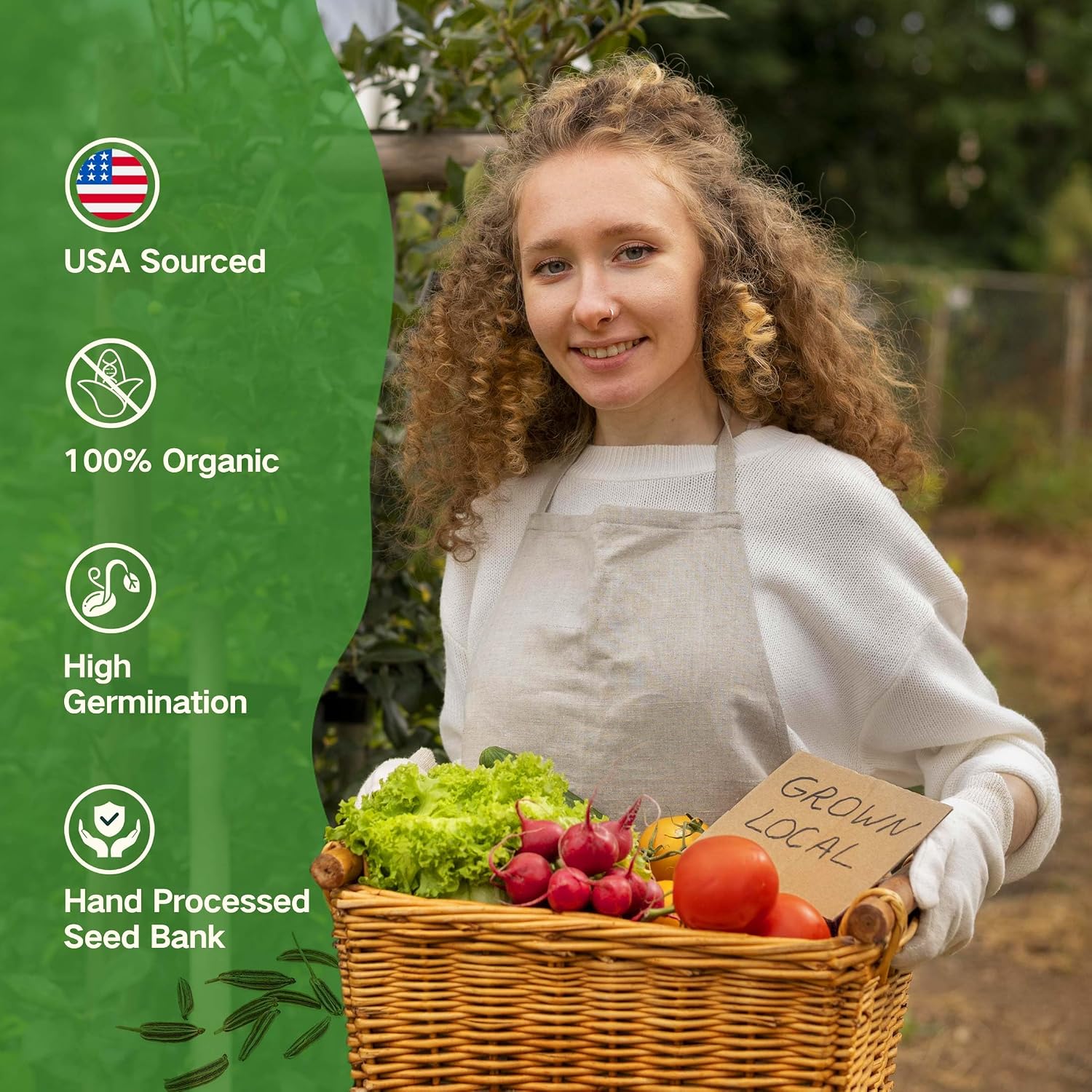 Lush&Dew Raised Garden Bed Heirloom Seed Bank, 32 Type 30000+ Non-GMO Seeds | USA-Sourced Seeds for Planting Vegetables